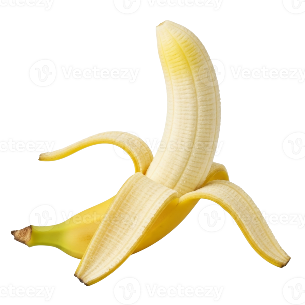 Freshly peeled banana highlighting vibrant yellow skin and soft texture png