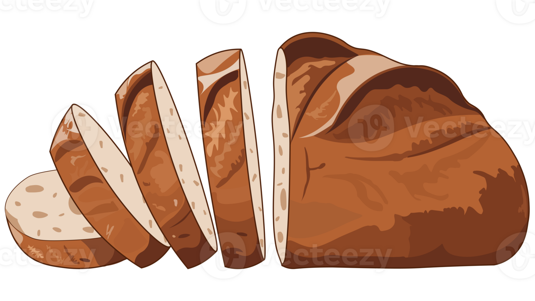 Sliced bread slices, illustration png