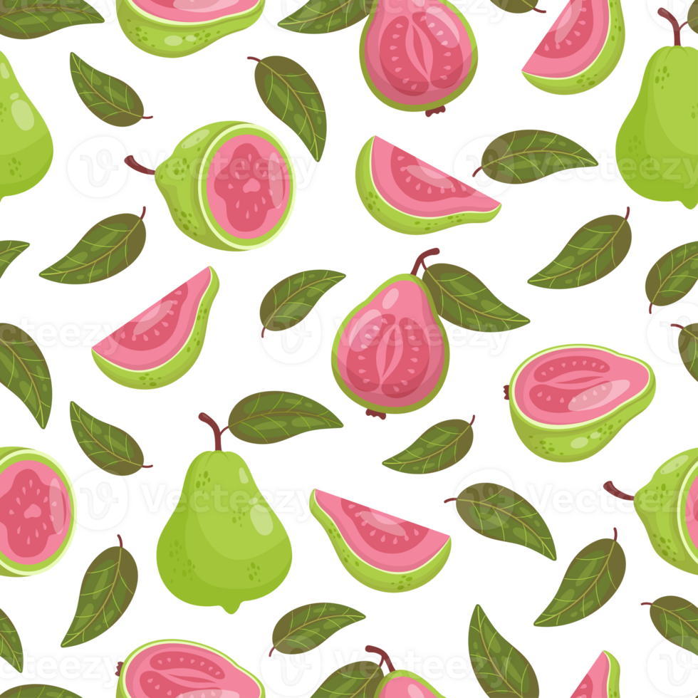 Seamless Pattern Pink Guava fruit png