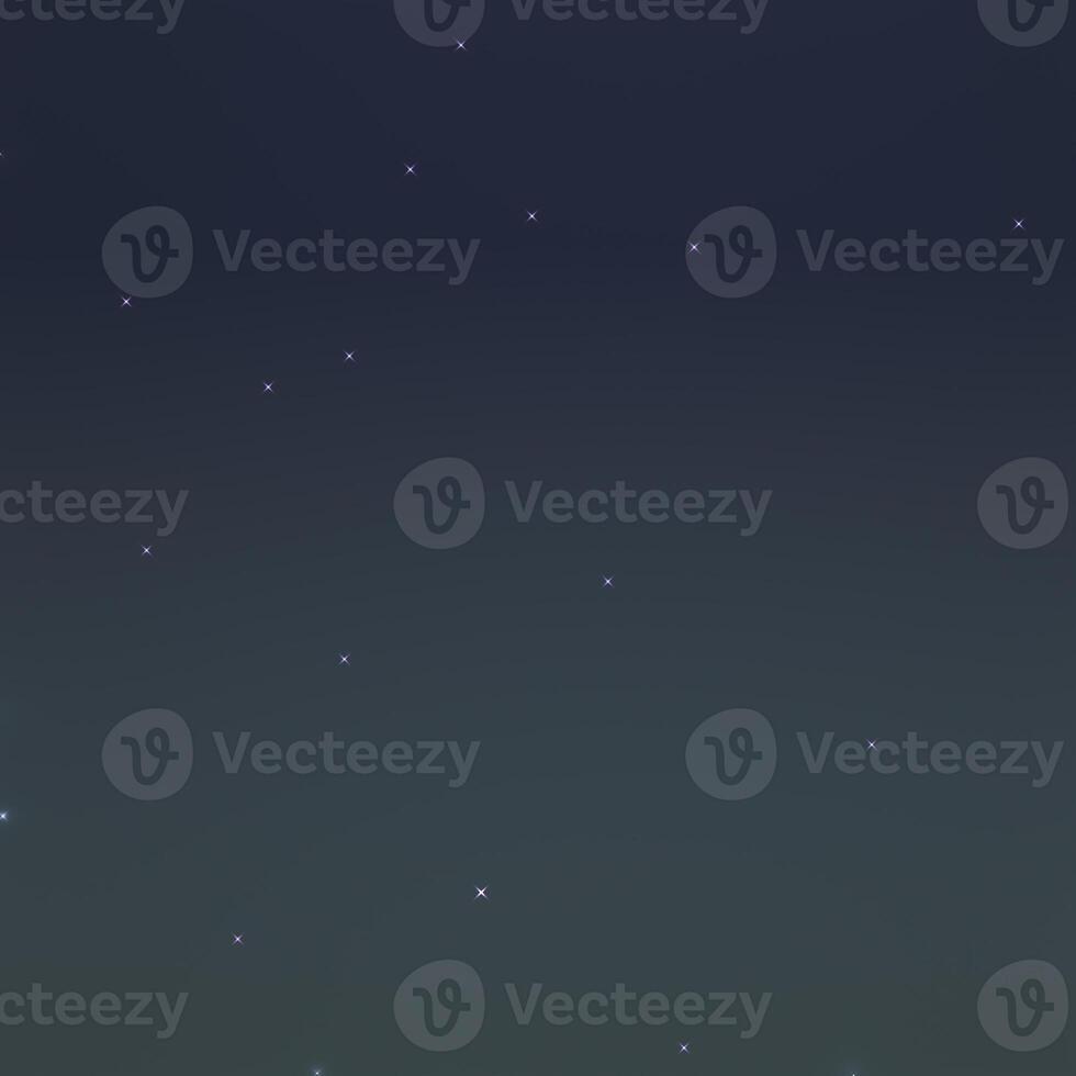 A night sky with stars and a few lights photo