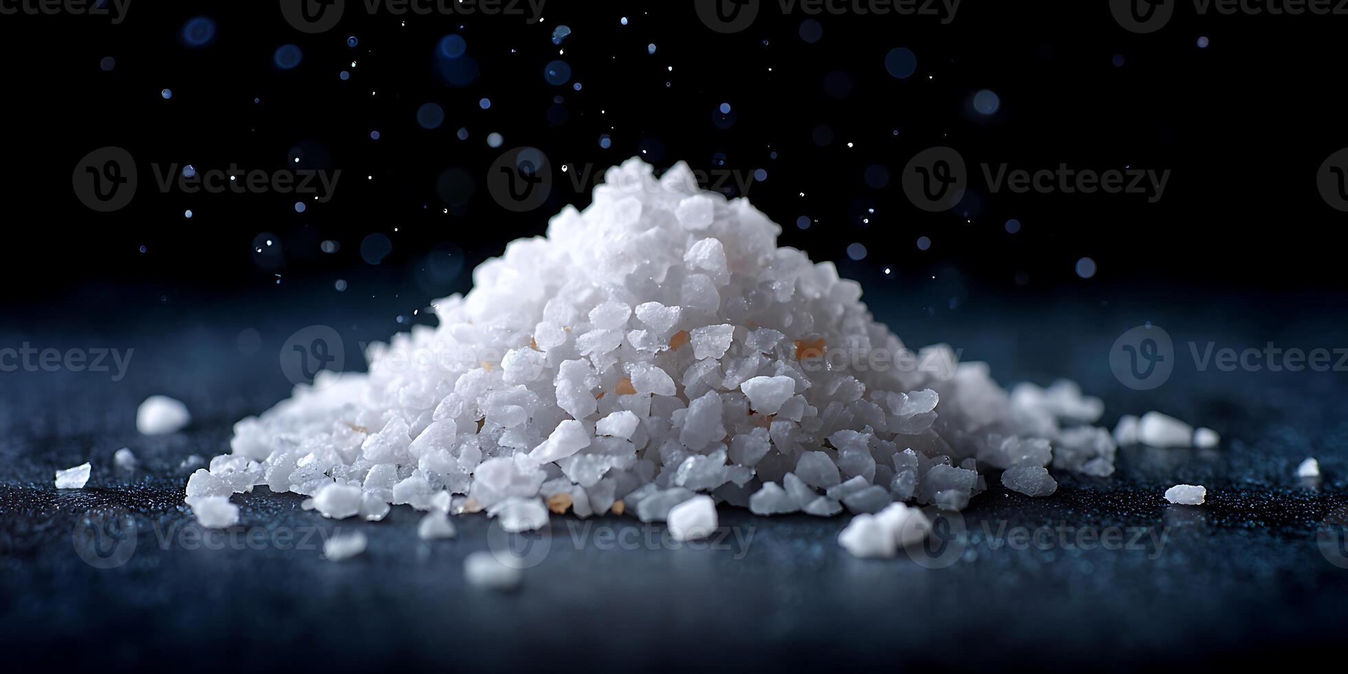 Close up of White Salt. photo