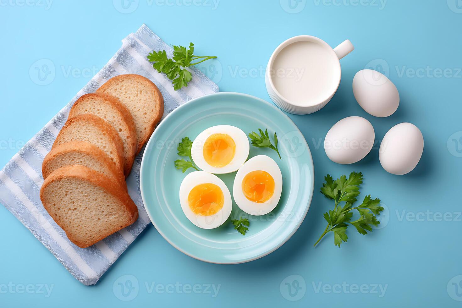 Healthy Meal with Boiled Egg photo