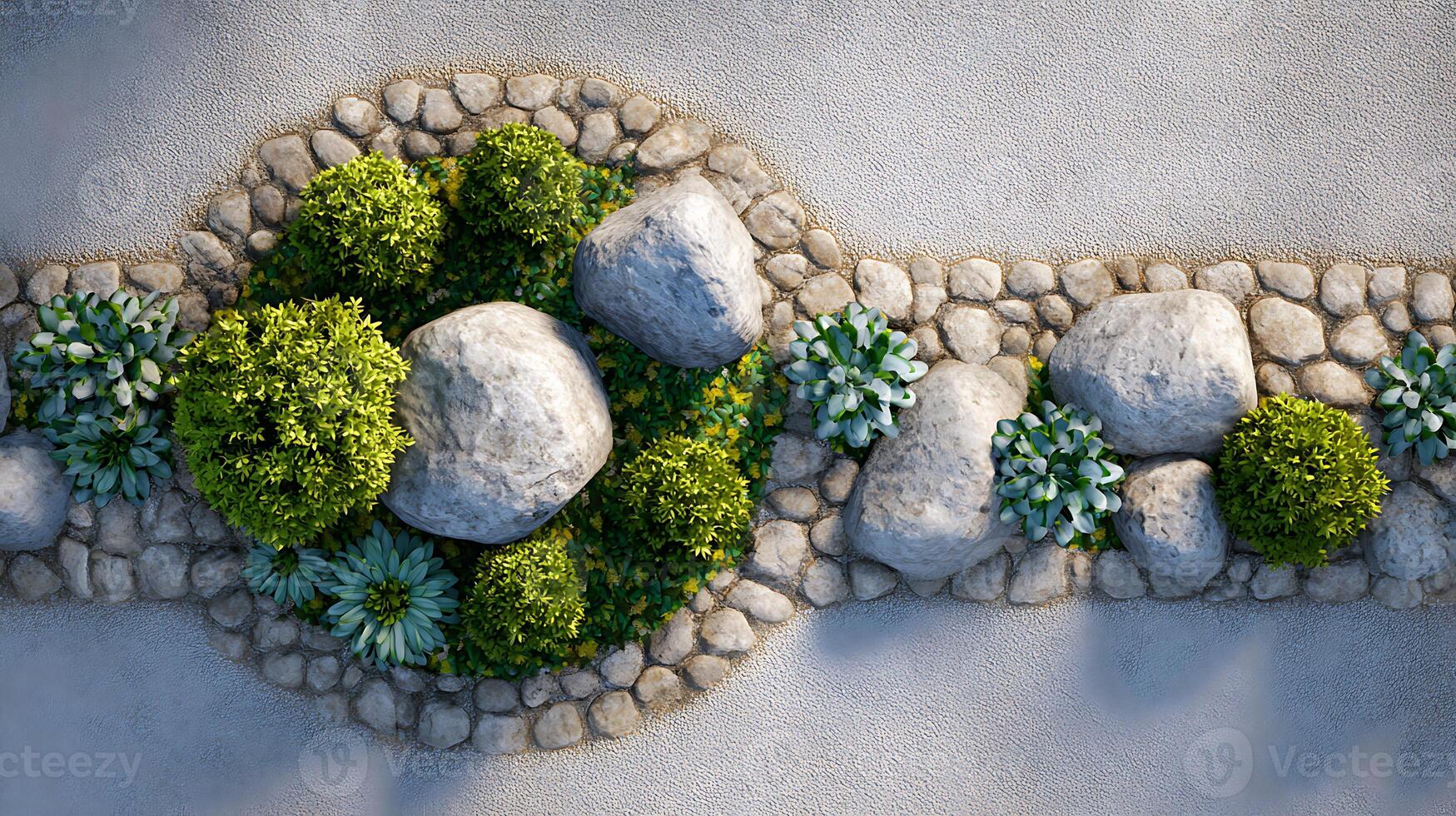 Nature Background with Zen Garden Ambiance photo