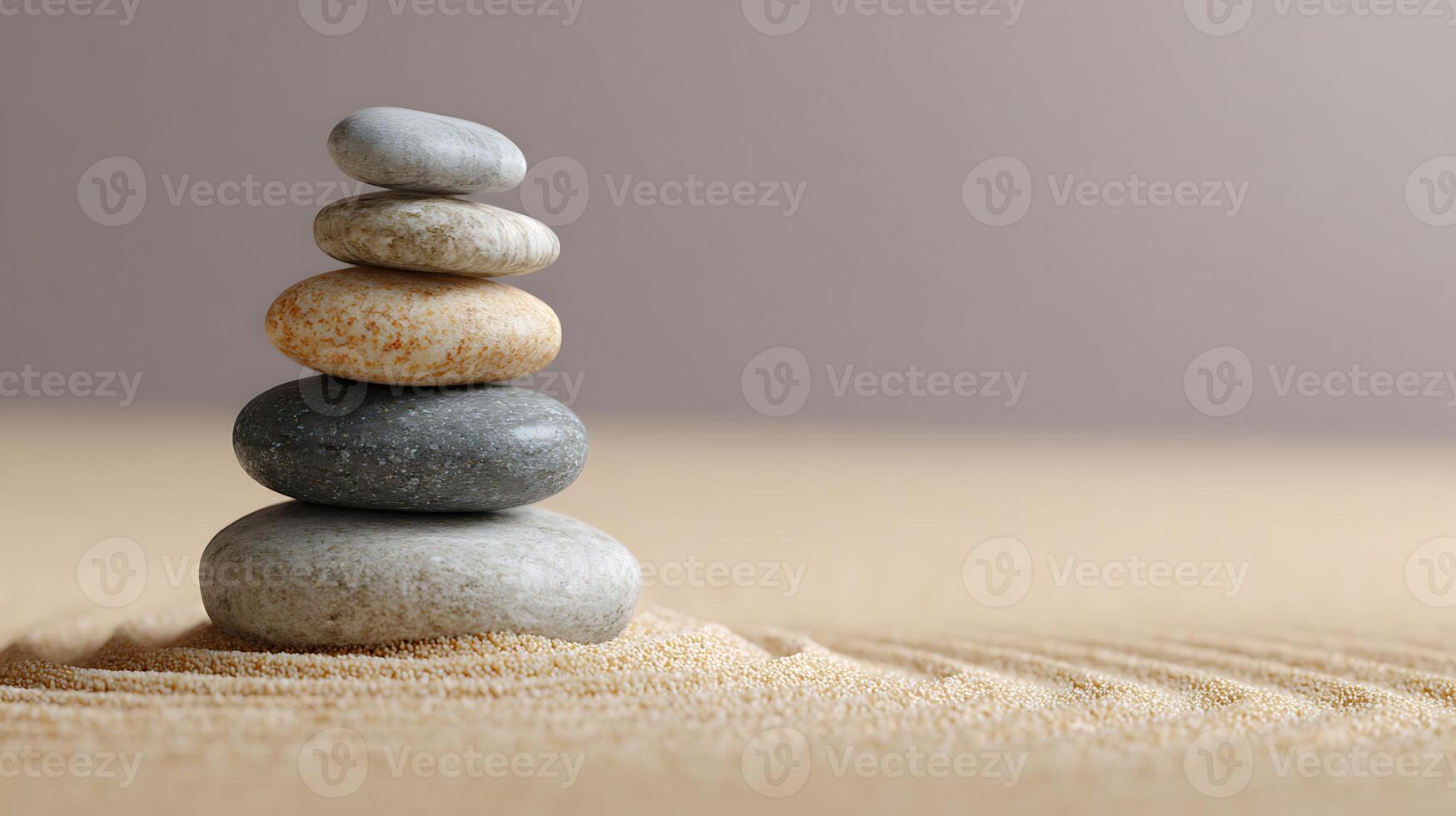 Zen Rock Stack Representing Harmony and Balance photo