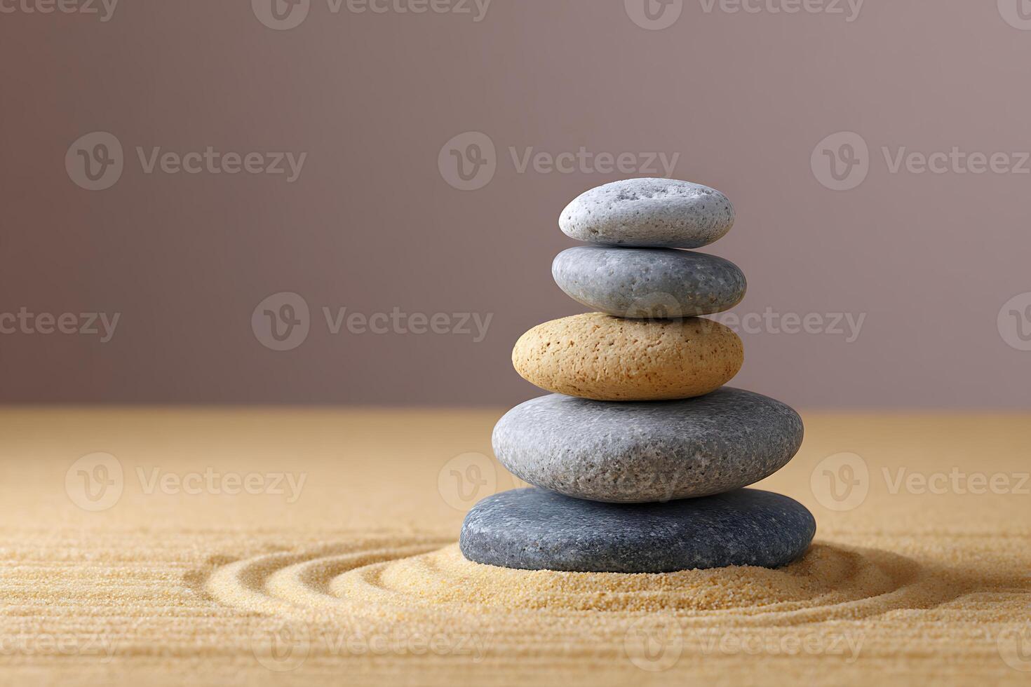 Close-Up of Smooth Stones on Sand photo