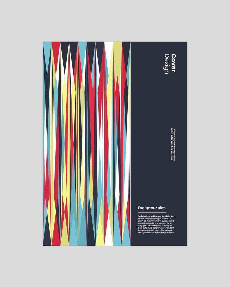 A book cover with colorful lines on it vector