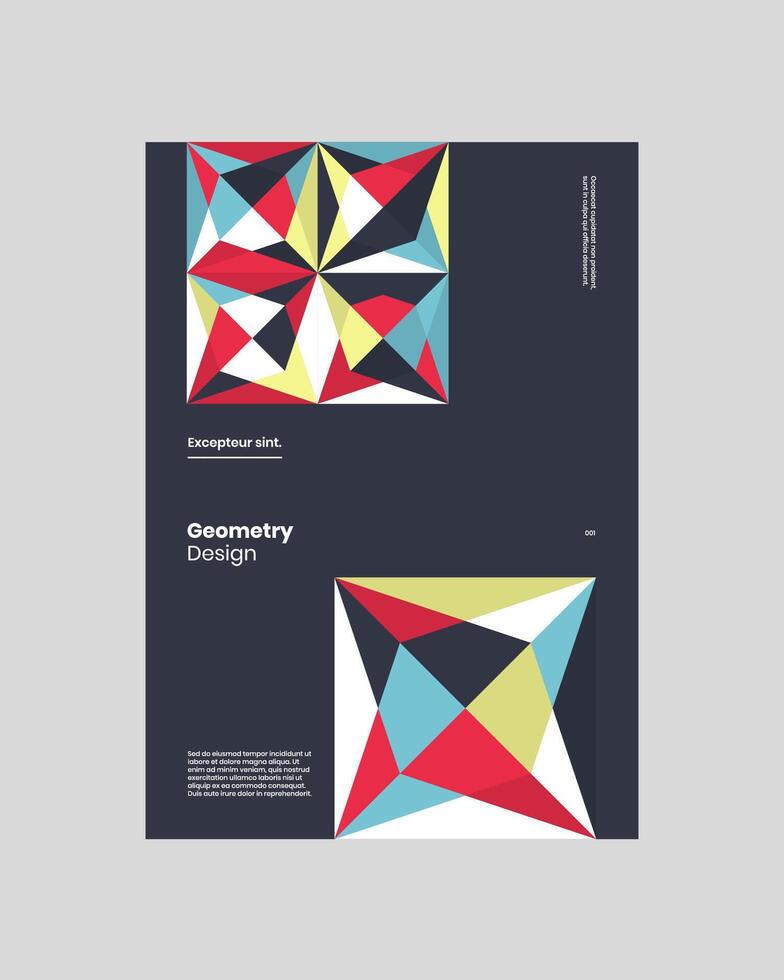 Geometry design book cover design vector