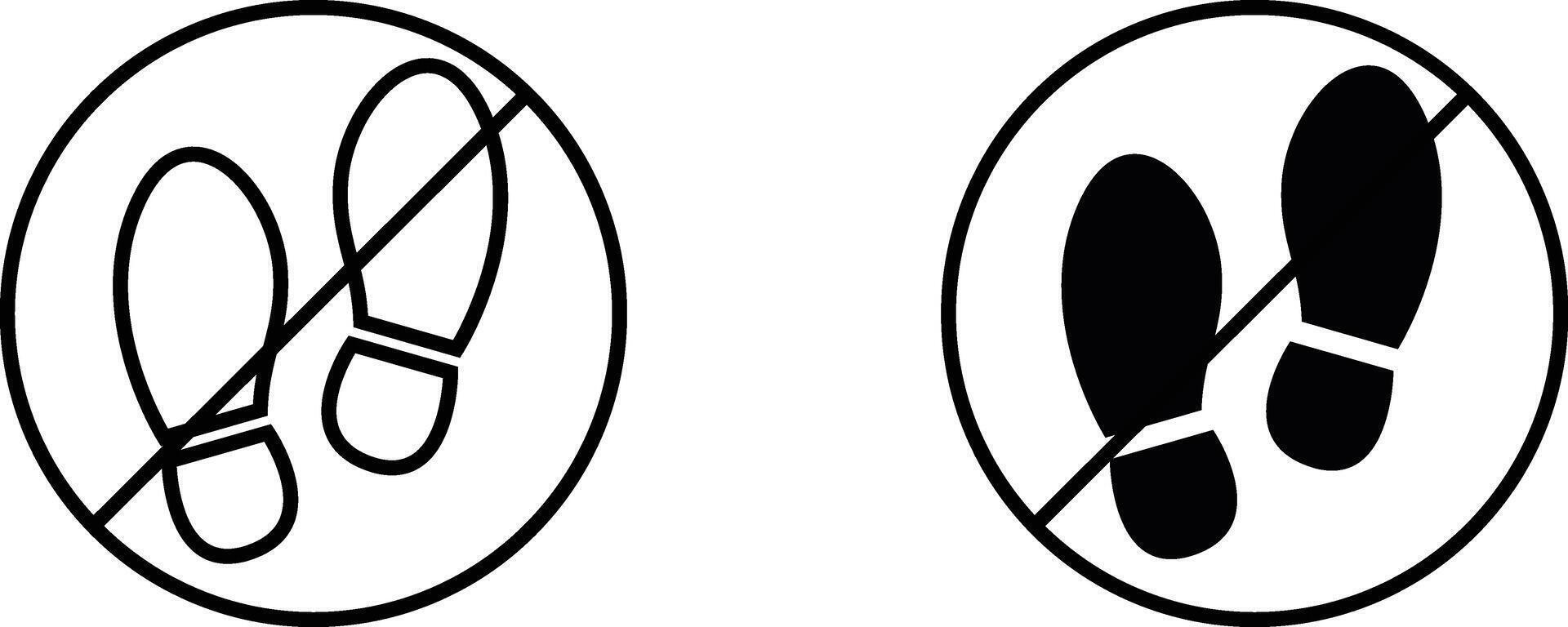 No foot print signs and symbol design, clean Environment and nature protection symbol. vector