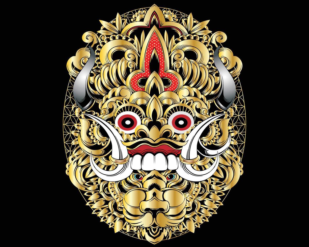 lustration Graphic Of barong mask from indonesia vector