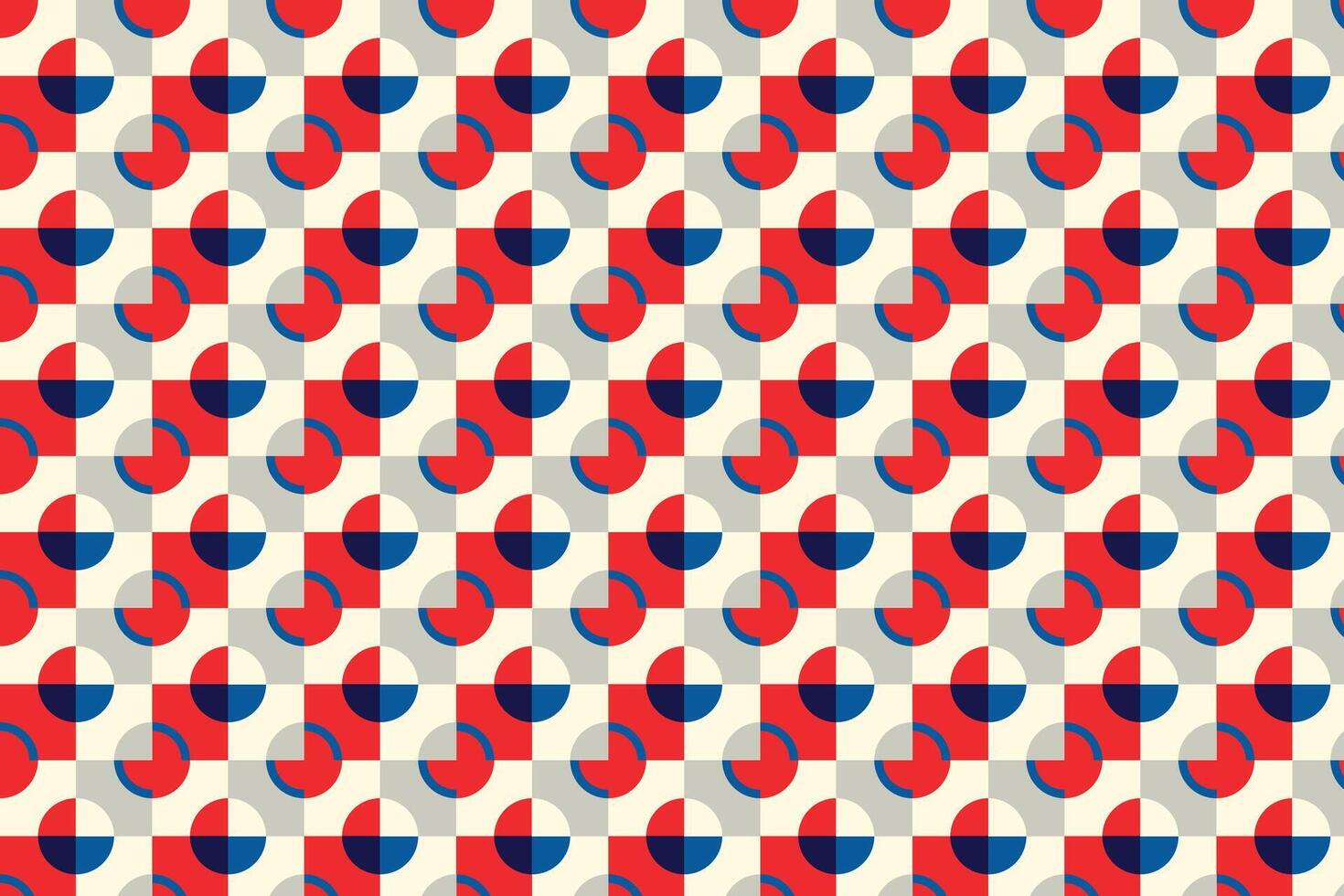A red, white and blue geometric pattern vector