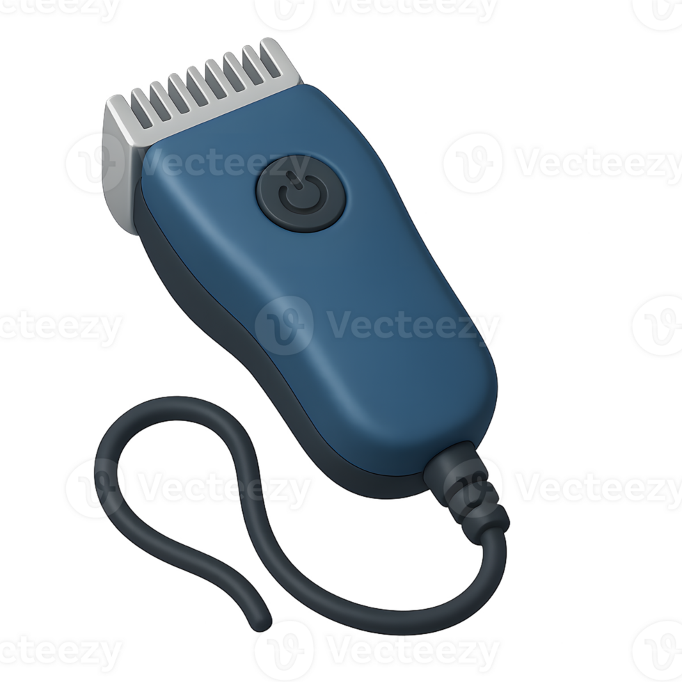 3D Isometric Electric Hair Clipper Icon for Barbershop png
