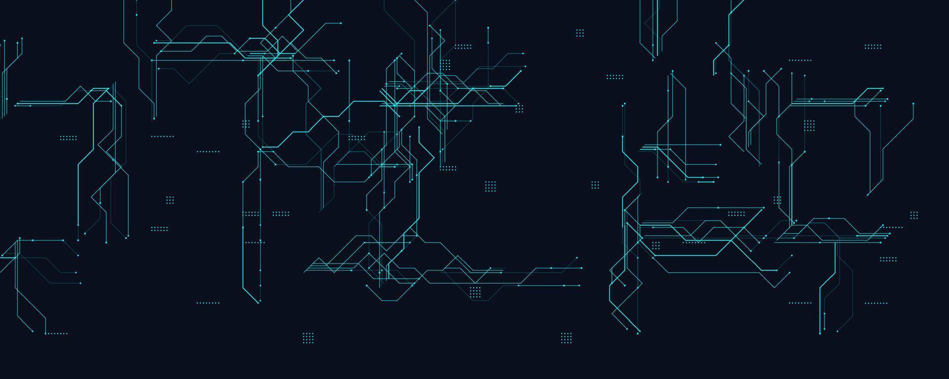 Digital Circuit Structure Tech Lines. Abstract futuristic background for technology, data, and innovation projects. Minimalist style with geometric connections. Clean dark design. illustration vector