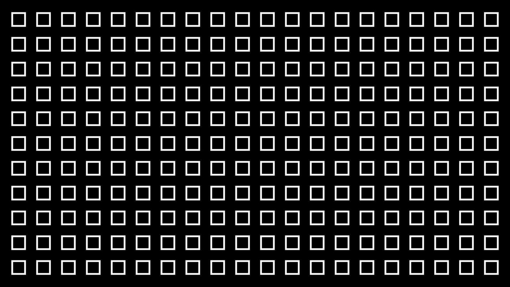 Grid of white outline squares on black background, geometric pattern design. concept of minimalism, digital wallpaper, modern decor, tiling, abstract background, grid structure vector