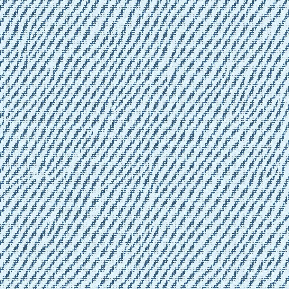 Blue diagonal denim texture. Jeans fabric pattern in sketch style, perfect for textile design, fashion backgrounds, and print templates. vector
