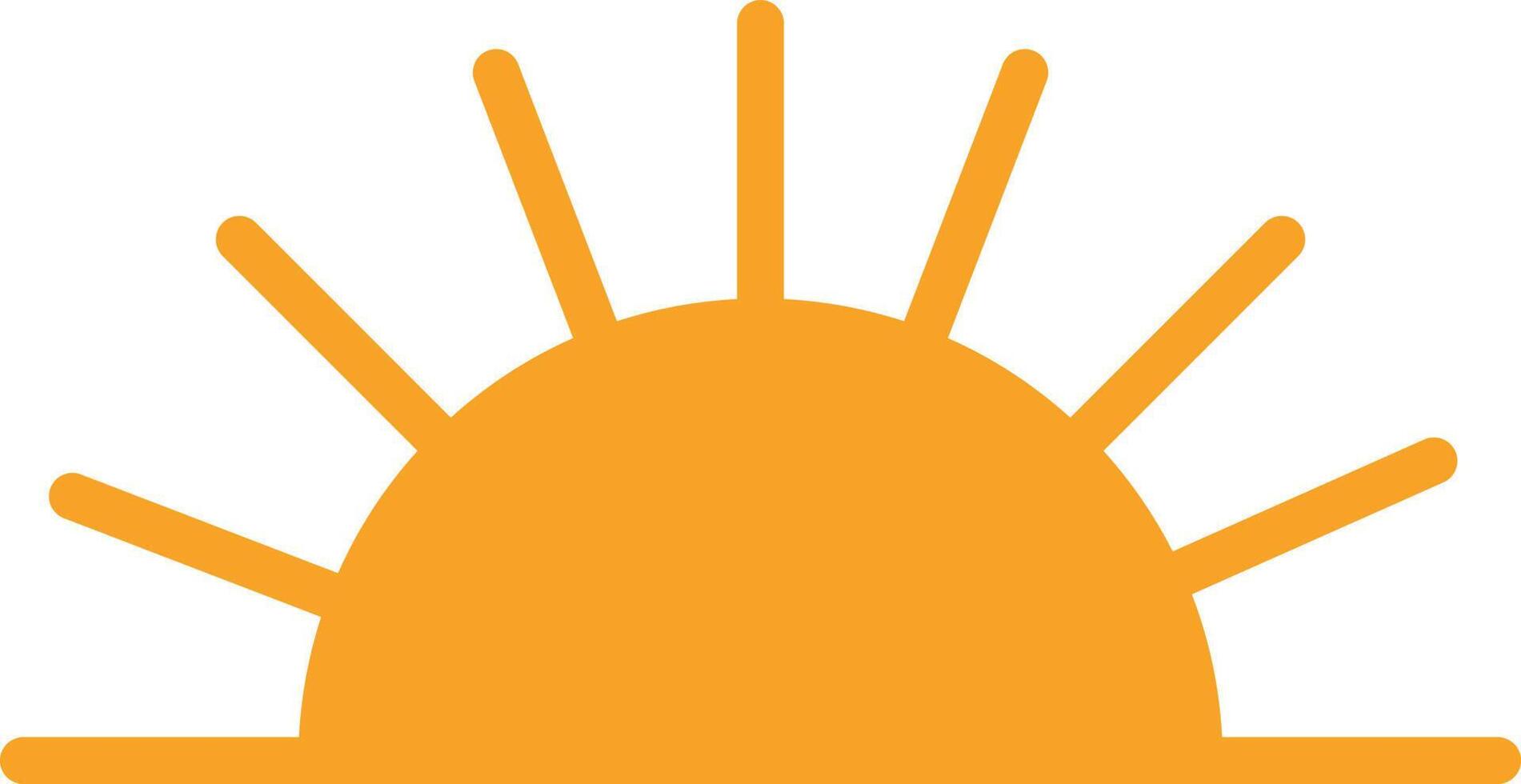 Yellow icon of the sun in retro style vector