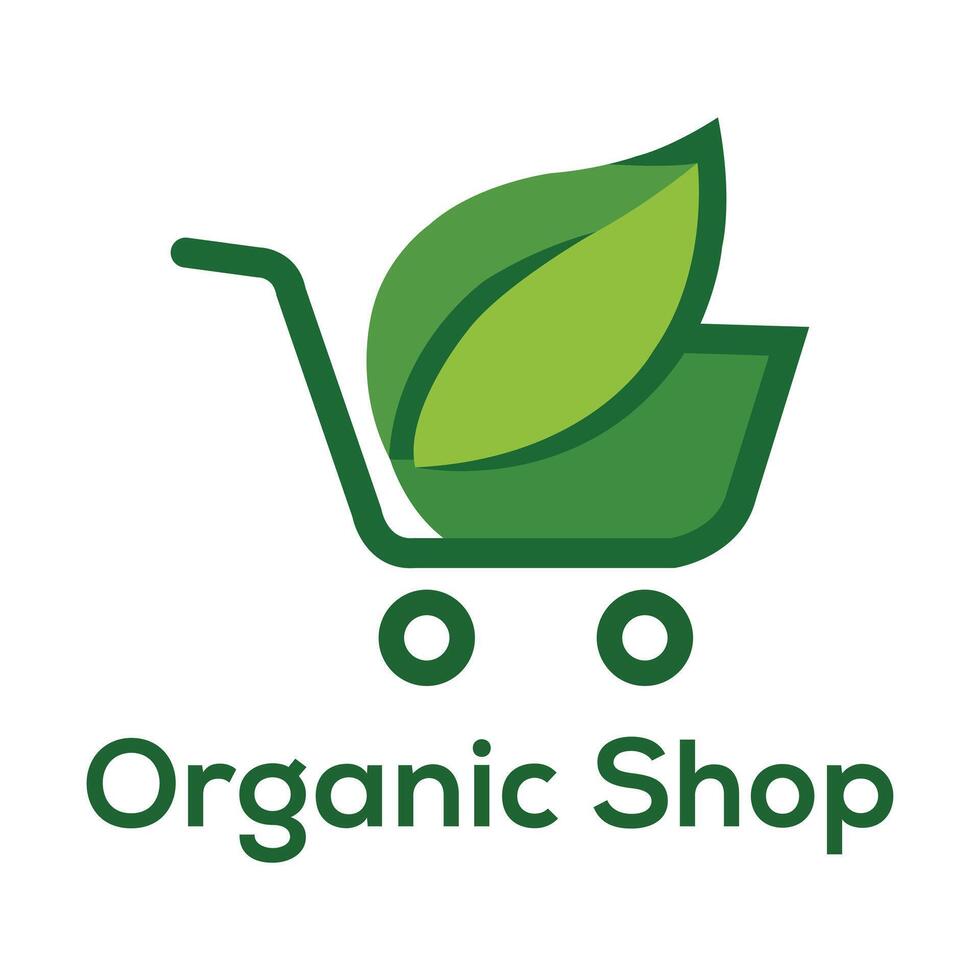 Organic Shop Logo Design vector