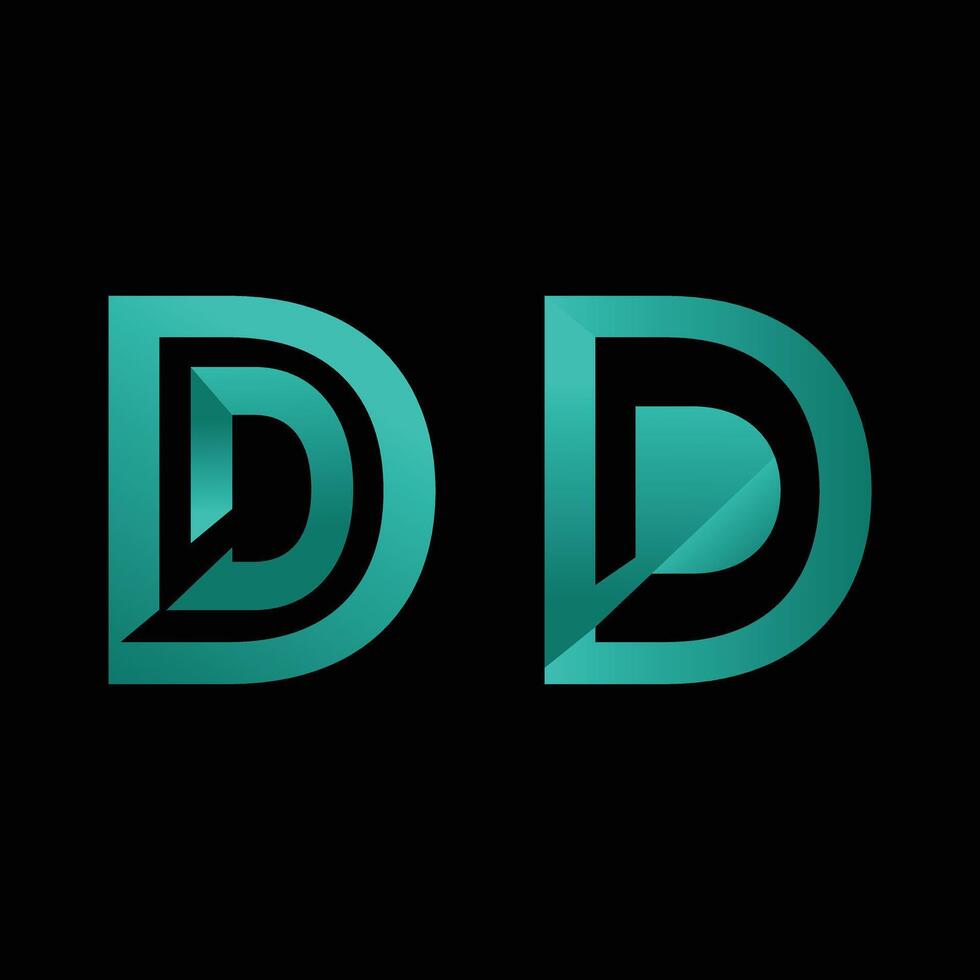 D Modern Letter Logo Design vector