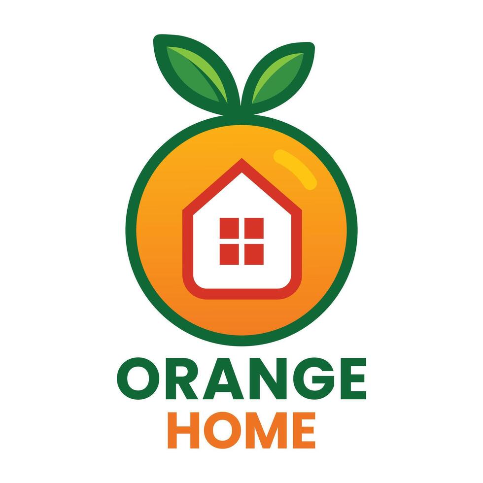 Orange Home Logo Design vector
