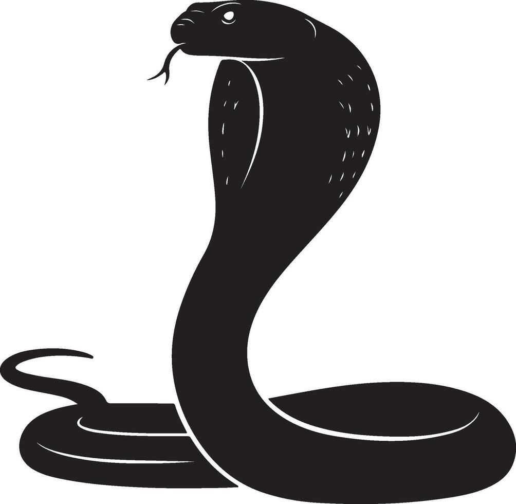 Cobra Solid black silhouette vector