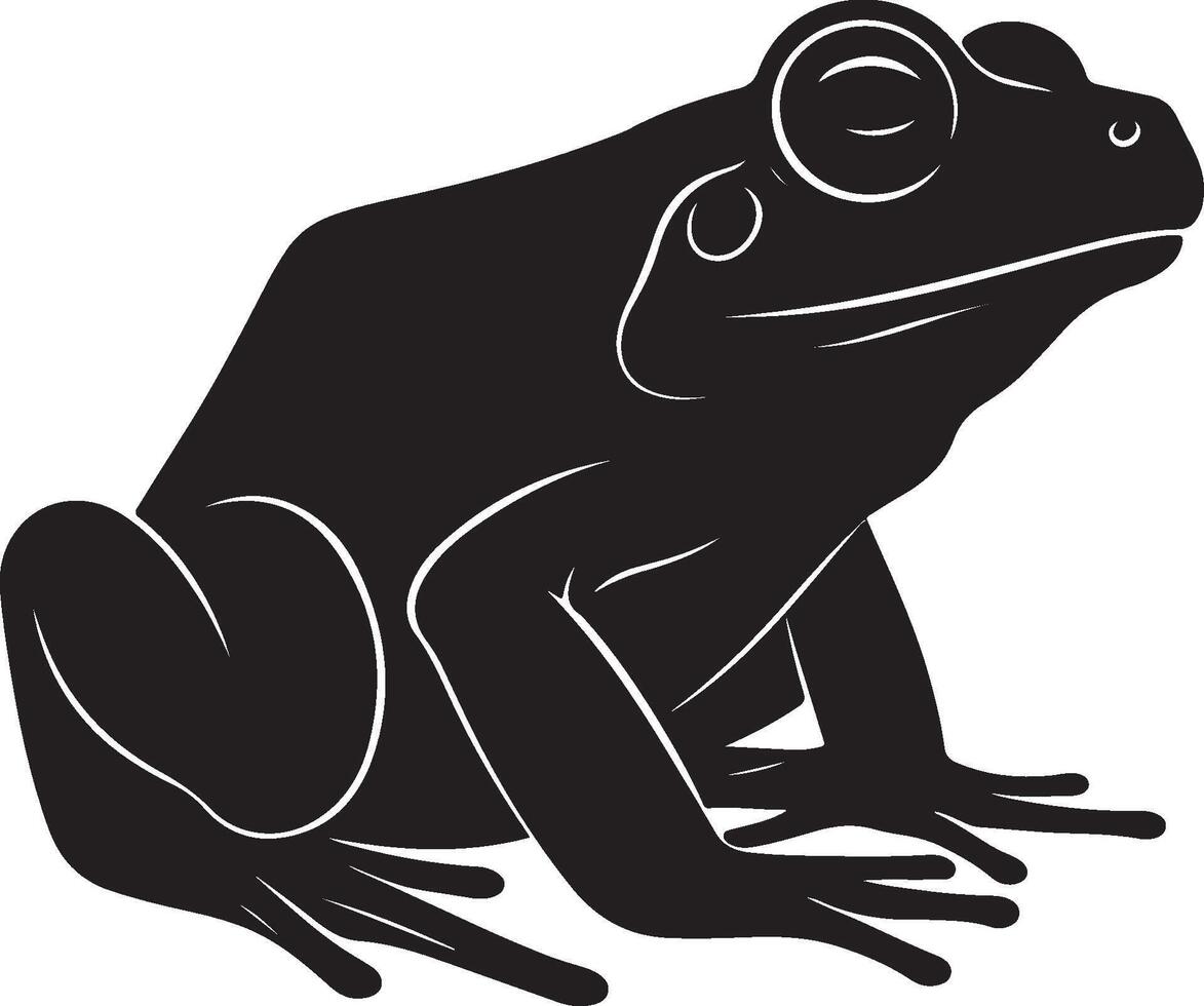 Frog Solid black silhouette vector