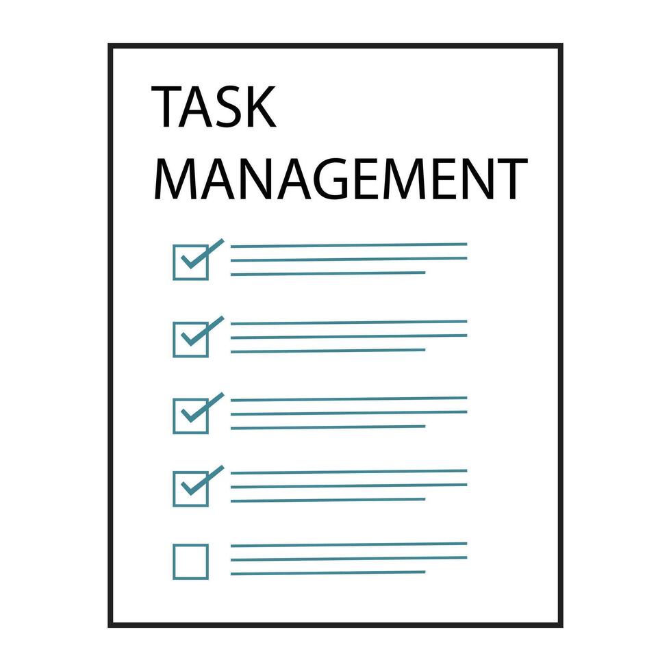 Task management checklist with completed items to-do vector
