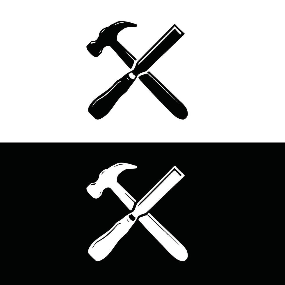 screwdriver logo design . vector