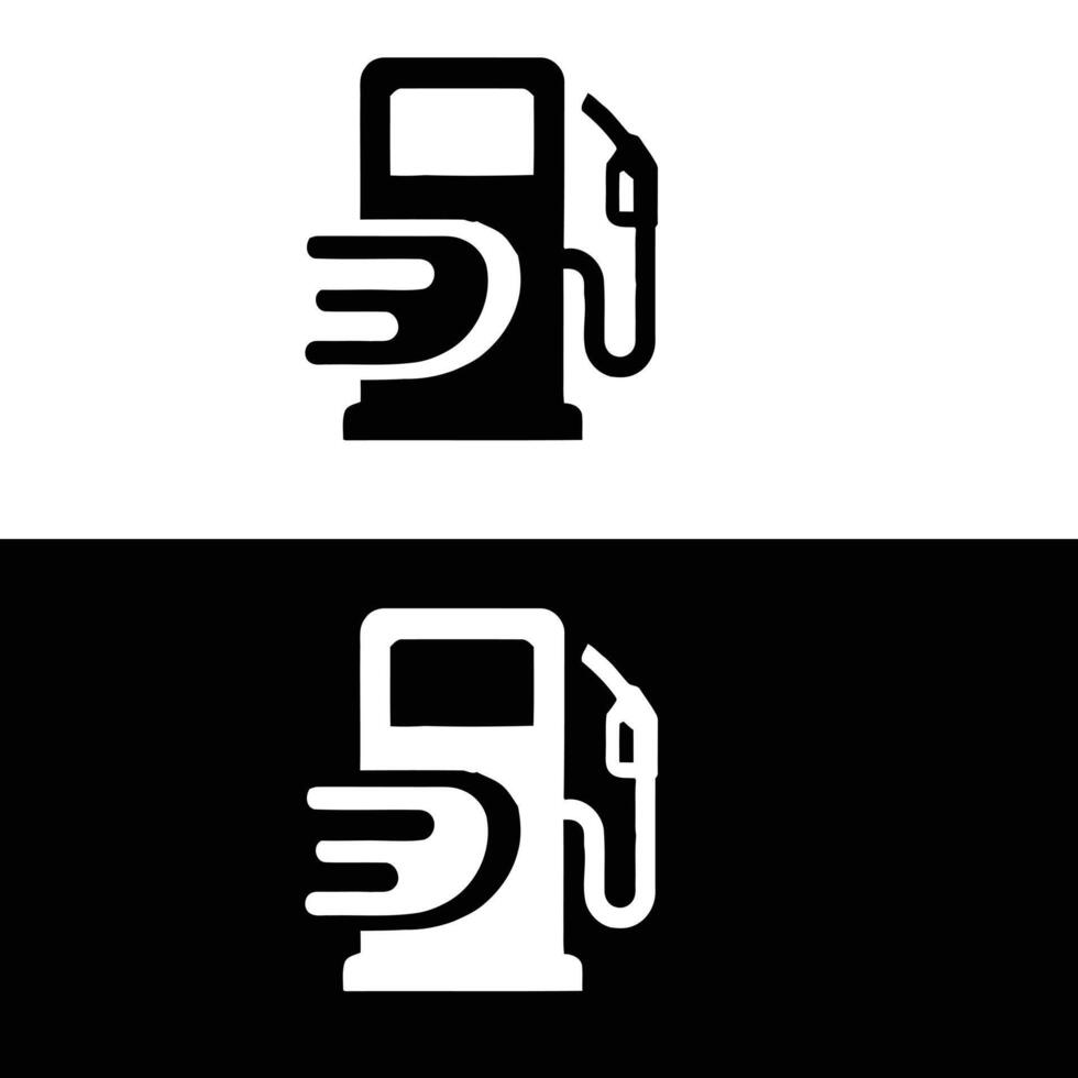 Two different logos for a gas station vector
