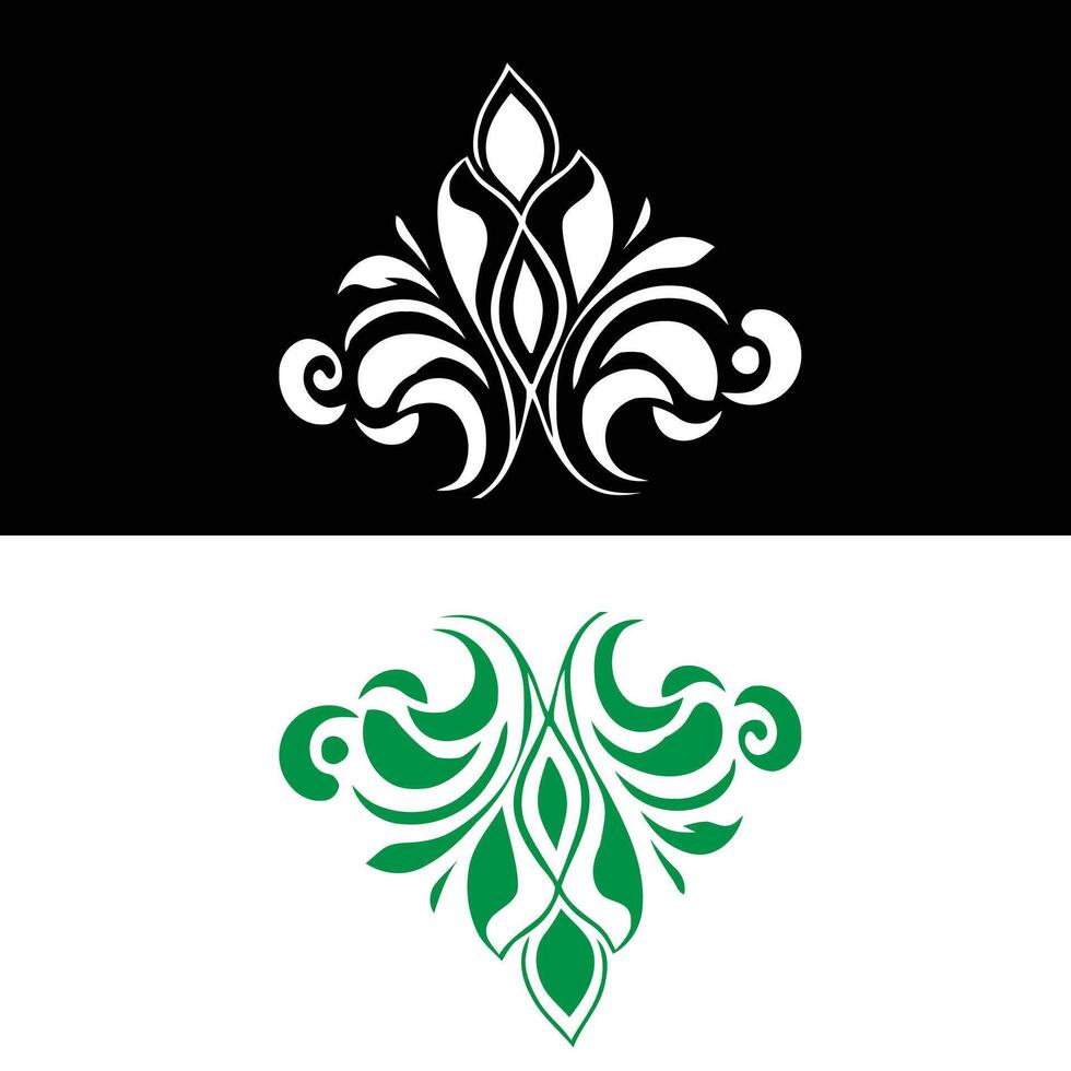 A logo design for a flower and leaf vector