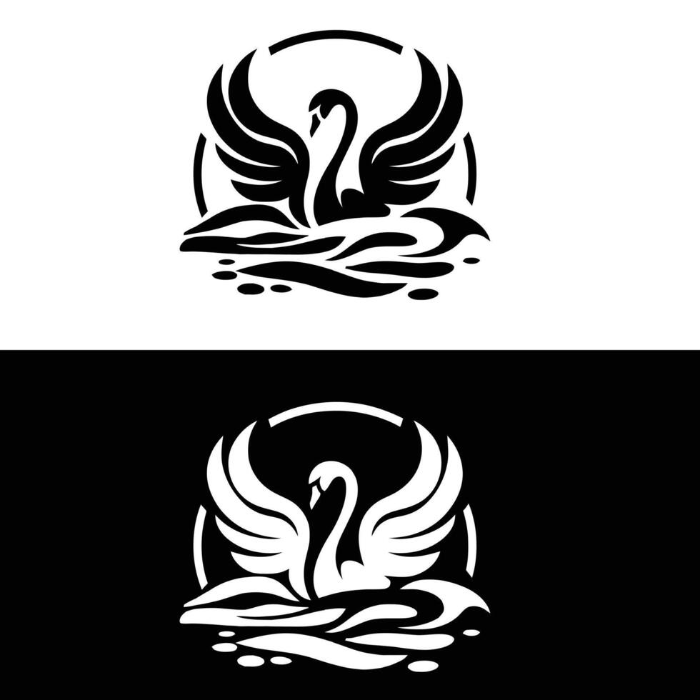 duck logo design with vector