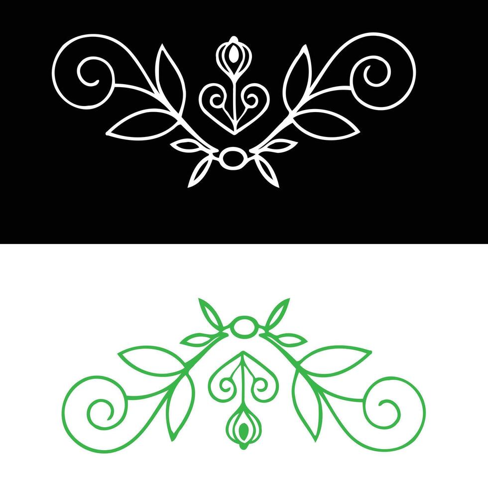 Two different designs for a floral design vector