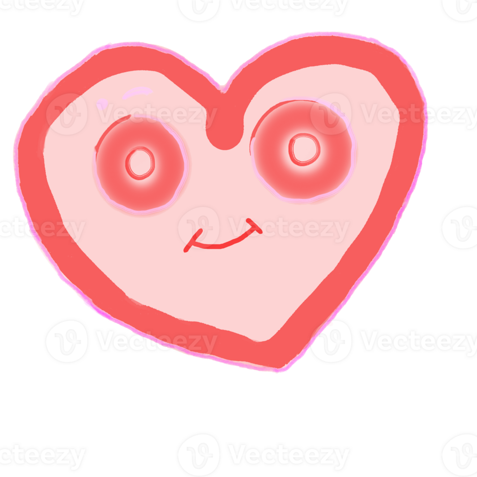 Smiling Heart Digital Drawing png