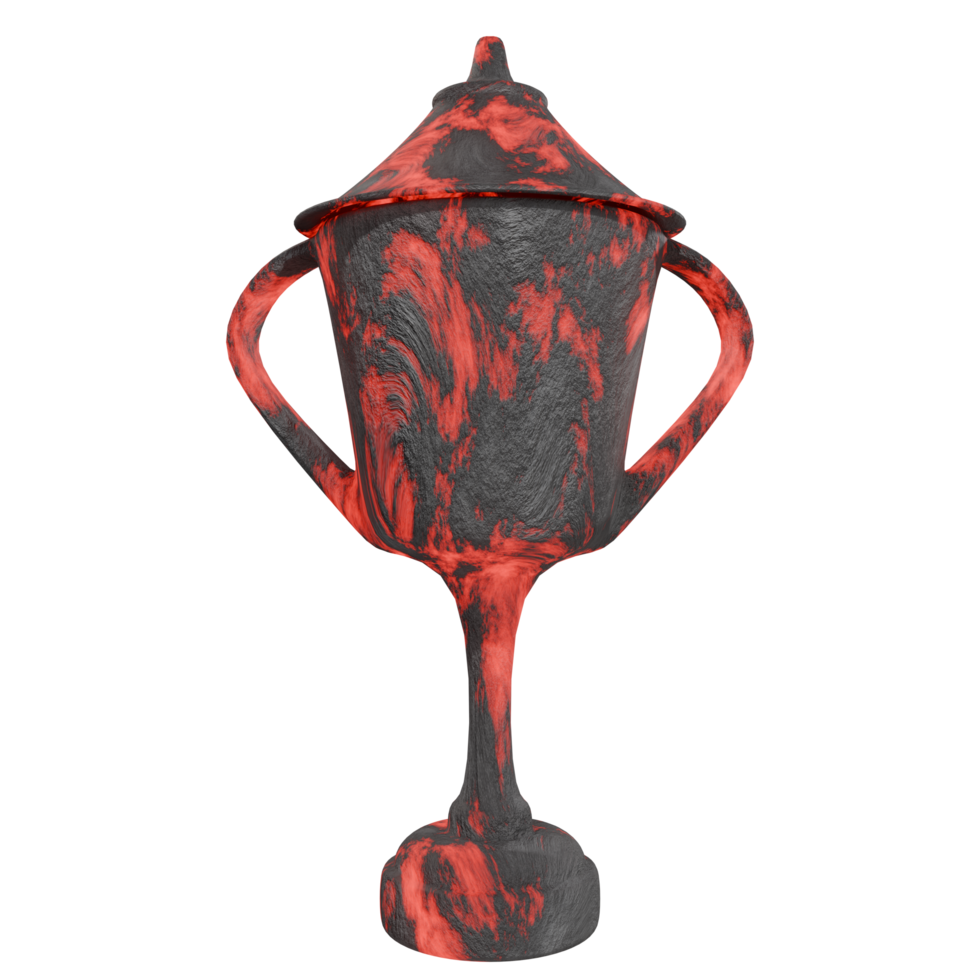 Lava Trophy Volcanic Fiery Style 3D Award Icon png