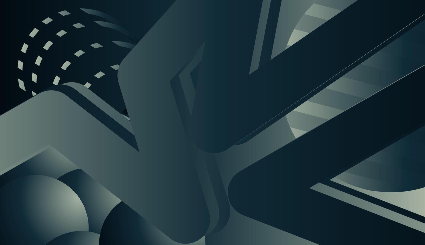 3d rendering of abstract geometric shapes vector