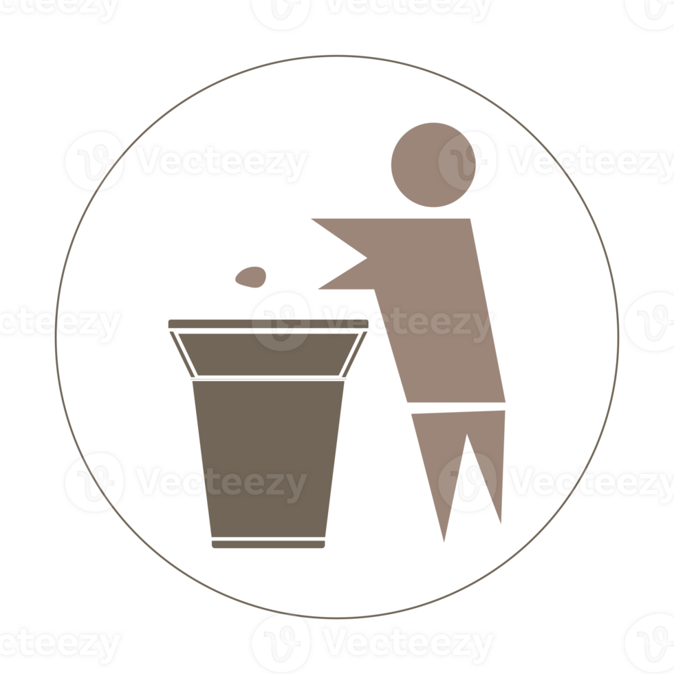 ICON SYMBOL IMAGE COLOR THROW GARBAGE IN ITS PLACE png