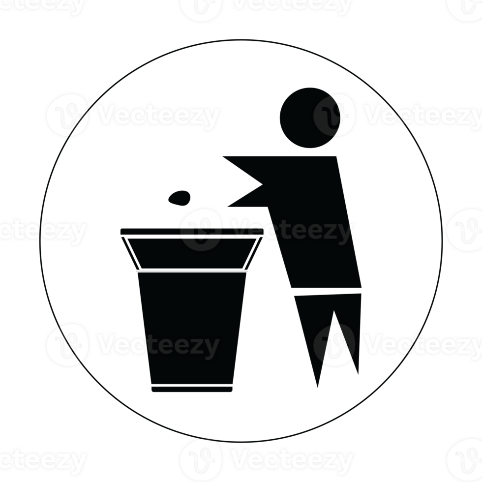 ICON SYMBOL IMAGE BLACK THROW GARBAGE IN ITS PLACE png