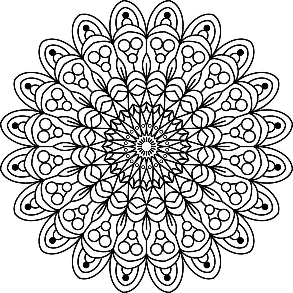 Intricate Mandala Design for Coloring and Mindfulness. A Printable Art Piece to A. id Stress Relief and Meditative Practice vector