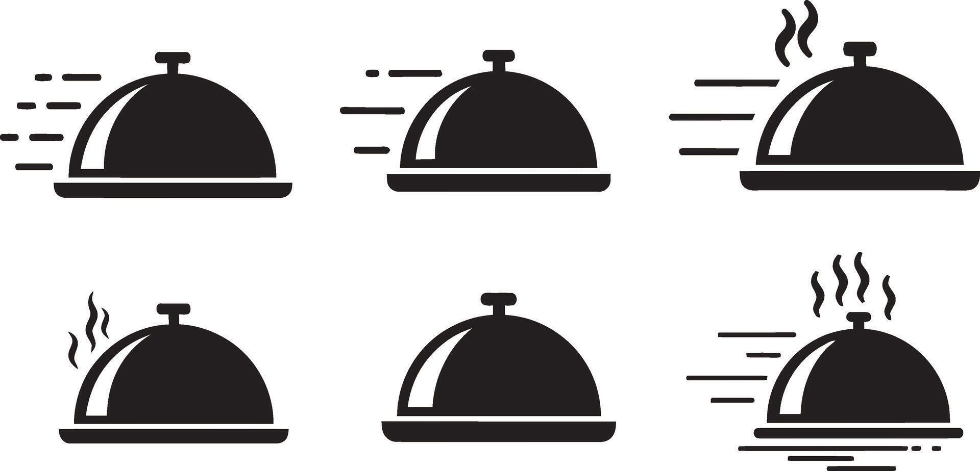 Food Delivery Service Icons Set vector