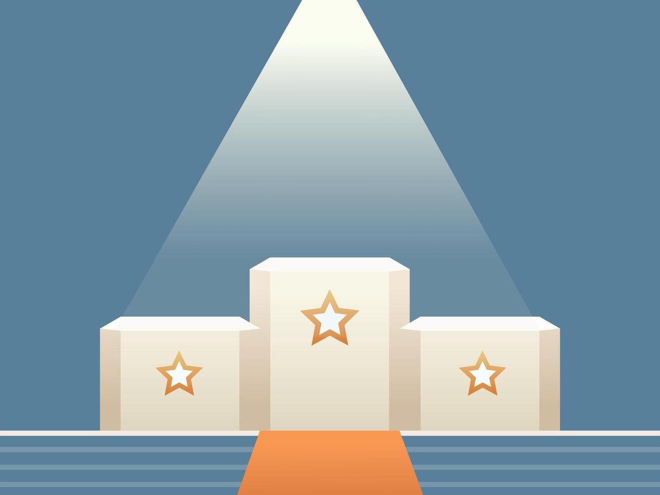 Winner Podium Illustration With Simple Design vector