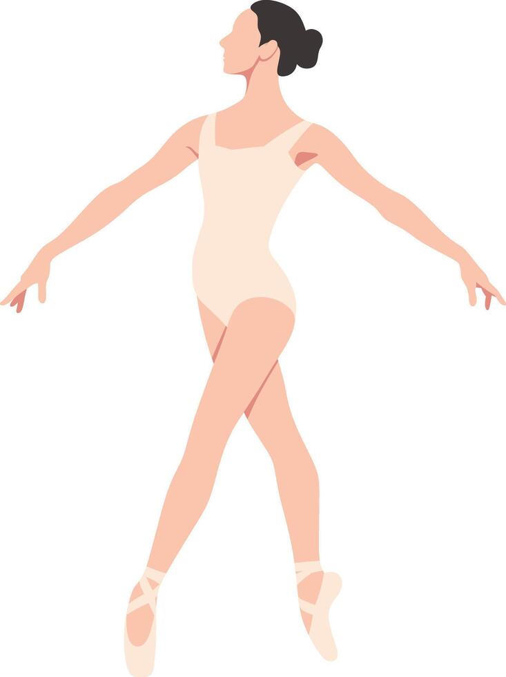 A ballet dancer is posing vector