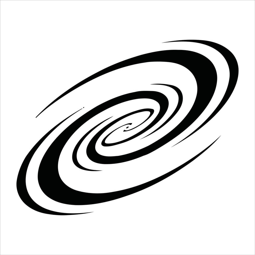 An enigmatic black spiral draws you into its depths a visual vortex of focus and wonder on white vector