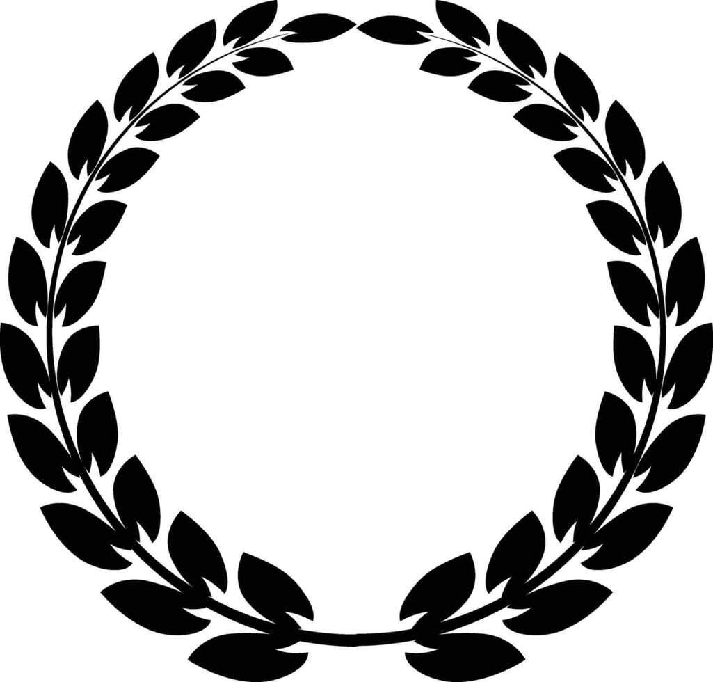 Symbol of victory and accomplishment a laurel wreath representing triumph honor and timeless grace in black and white vector
