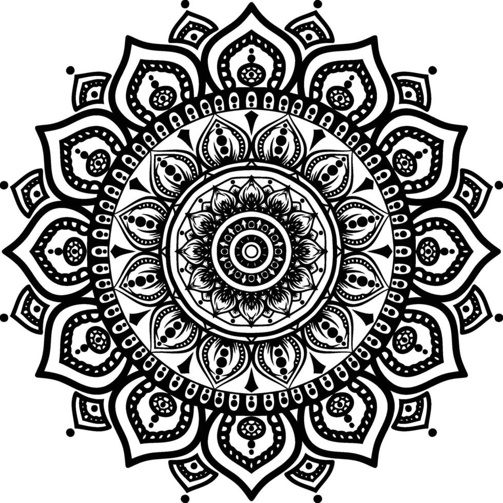 Abstract black and white floral pattern flower vector