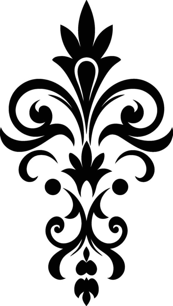 Abstract black and white floral pattern illustration vector