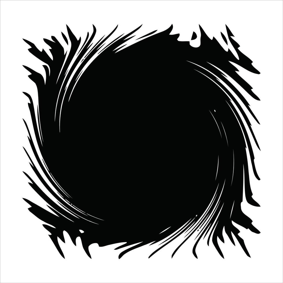 Abstract swirl of darkness evoking mystery and the unknown with an inward spiral and monochrome vector
