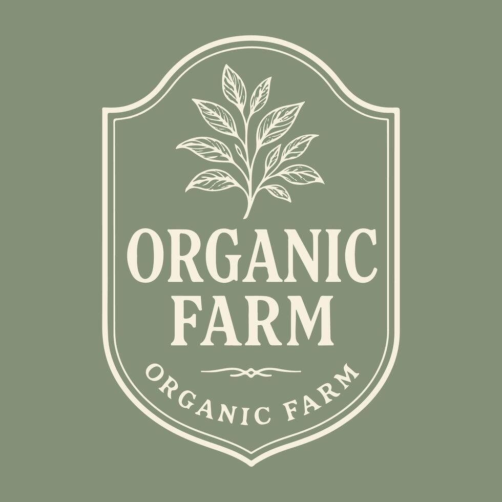 Discover Freshness Organic Farm Logo Design for Sustainable Living vector