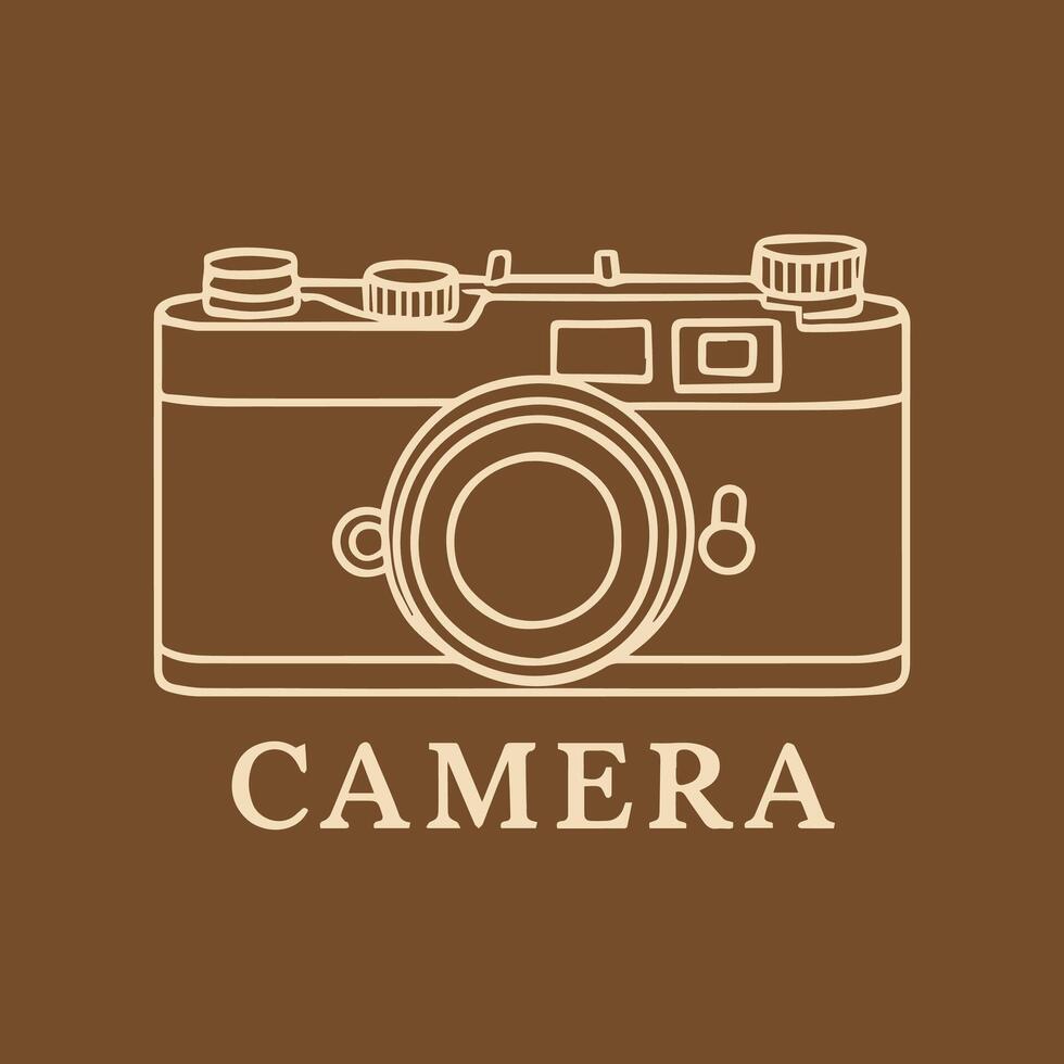 Vintage Camera Icon Capturing Memories with a Retro Aesthetic vector