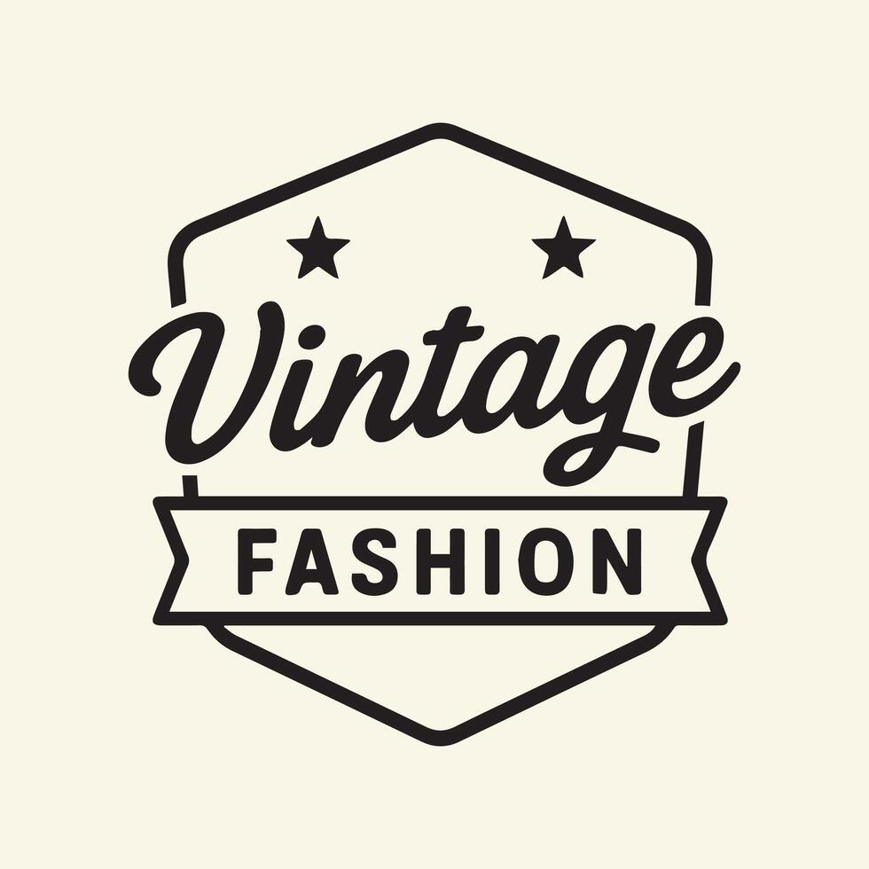 Classic Vintage Fashion Emblem Showcasing Timeless Style and Heritage vector