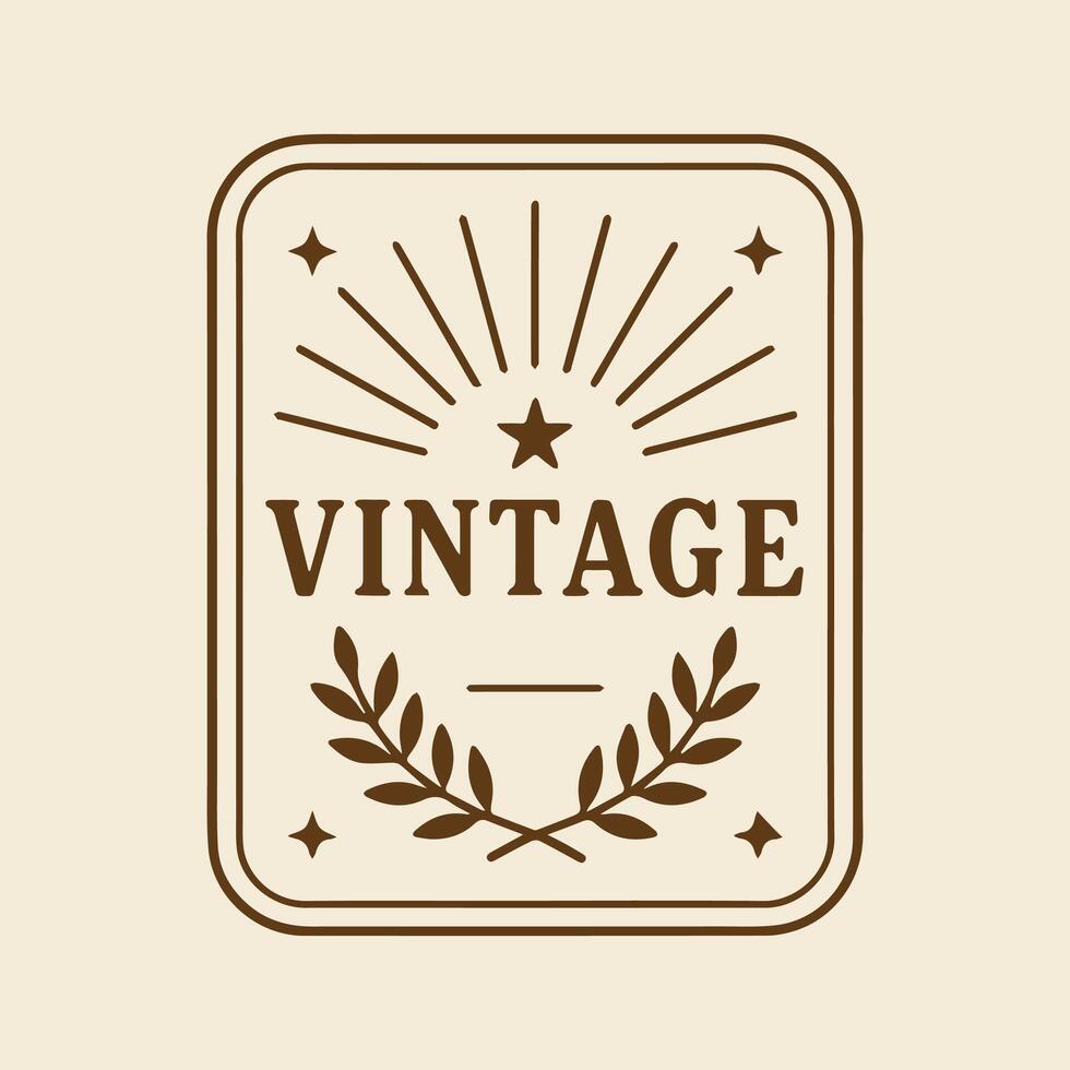 Classic Vintage Badge Design A Touch of Nostalgia and Timeless Elegance vector