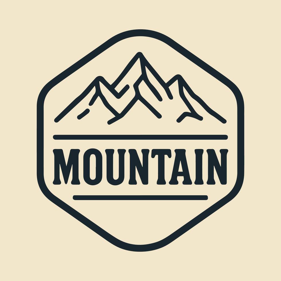 Iconic Mountain Badge Design Inspiring Adventure and Exploration vector