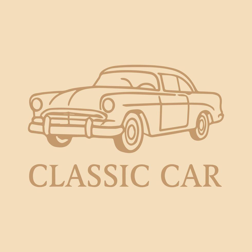 Vintage Automobile Illustration Classic Car Design and Timeless Style vector